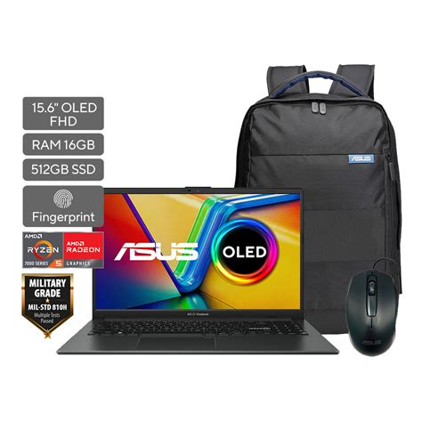 ASUS Vivobook Go|E1504FA-38512B0W|15.6'' FHD|BLACK|Ryzen 3 -7320U|8GB DDR5 OB|512GB PCIe SSD|WIN 11H